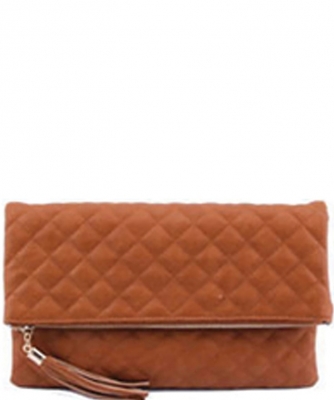 Quilted Bifold Crossbody Clutch LP048QS TAN